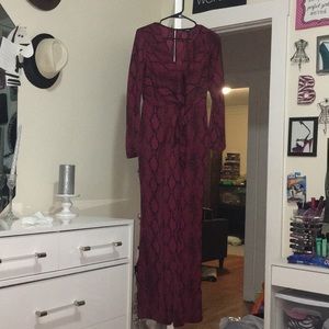 Snake print jumpsuit